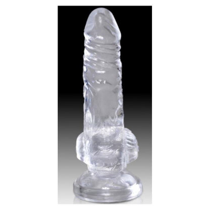 KING COCK - DILDO REALISTA CON TESTICULOS 4 TRANSPARENTE