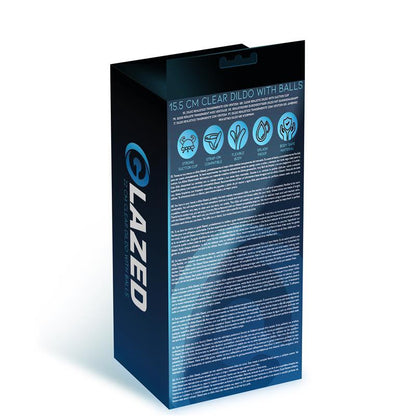 GLAZED - DILDO REALISTA CON TESTÍCULOS MATERIAL CRISTALINO 15,5 CM
