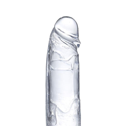 GLAZED - DILDO REALISTA CON TESTÍCULOS MATERIAL CRISTALINO 15,5 CM