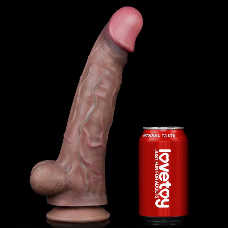 LOVETOY - DILDO REALISTA DOBLE CAPA SILICONA PLATINUM 11.5