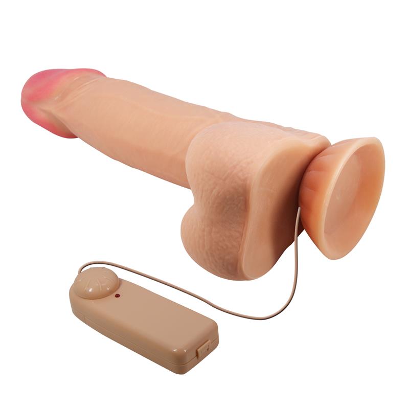 BAILE - DILDO REALISTA DOBLE DENSIDAD PIEL DESLIZANTE RETRACTIL