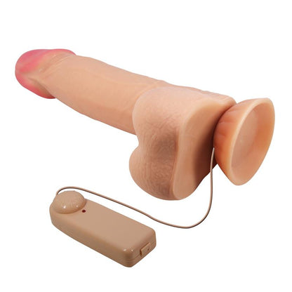BAILE - DILDO REALISTA DOBLE DENSIDAD PIEL DESLIZANTE RETRACTIL
