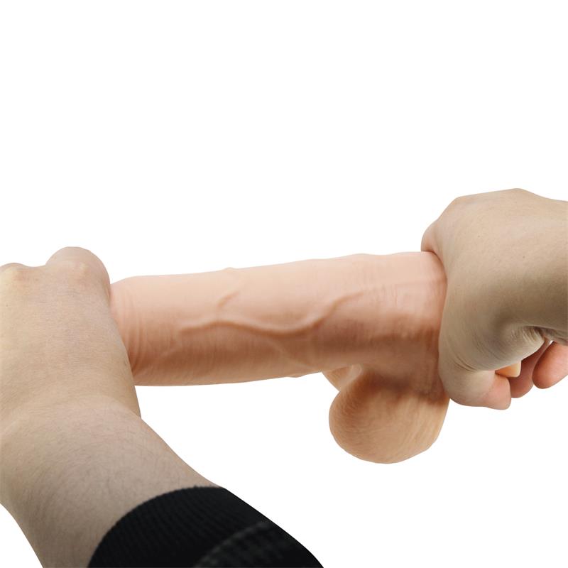 BAILE - DILDO REALISTA DOBLE DENSIDAD PIEL DESLIZANTE RETRACTIL