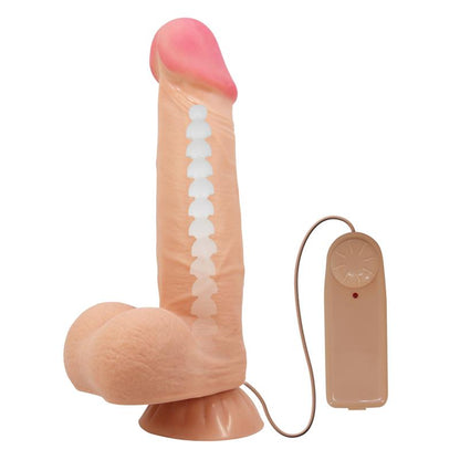 BAILE - DILDO REALISTA DOBLE DENSIDAD PIEL DESLIZANTE RETRACTIL