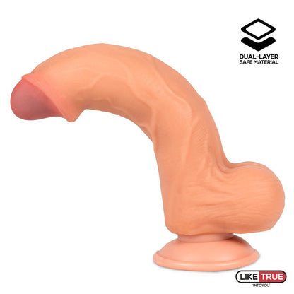 LIKETRUE - DILDO REALISTA DUAL LAYER RETRACTIL 8.7