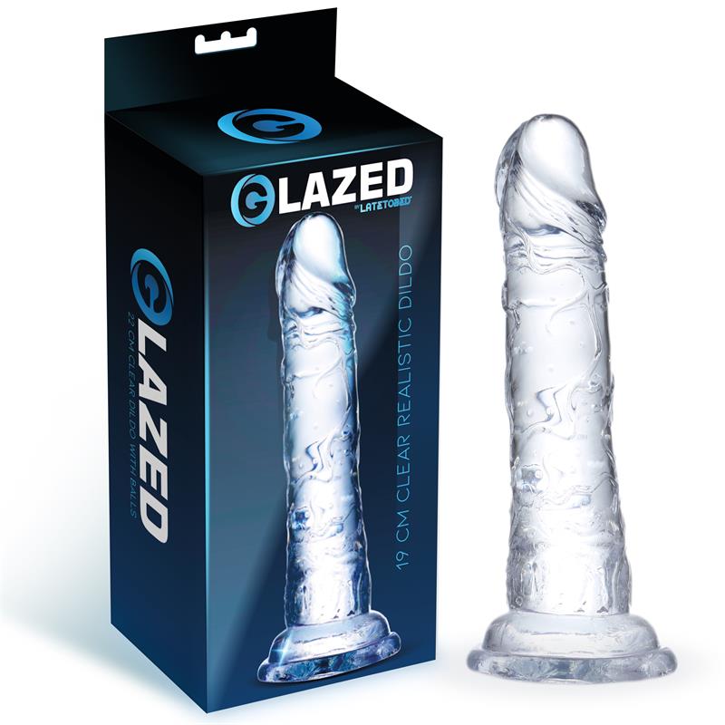 GLAZED - DILDO REALISTA MATERIAL CRISTALINO 19 CM