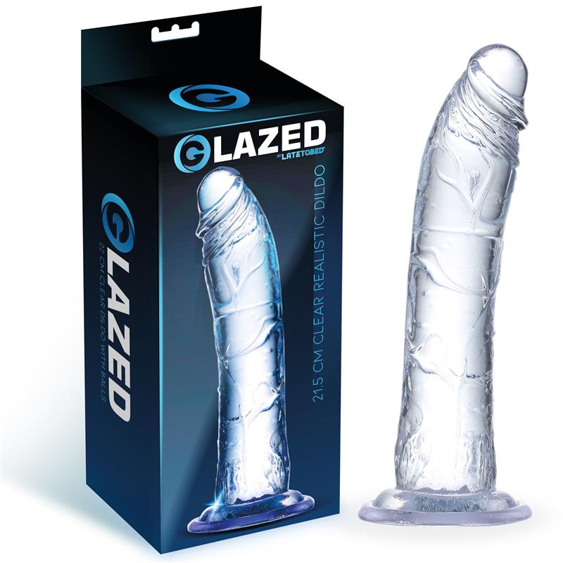 GLAZED - DILDO REALISTA MATERIAL CRISTALINO 21,5 CM