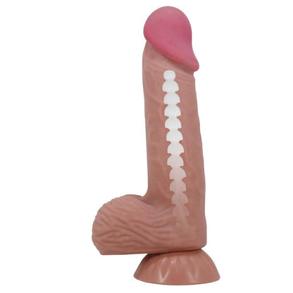 BAILE - DILDO REALISTA PIEL DESLIZANTE RETRACTIL 20.6 CM