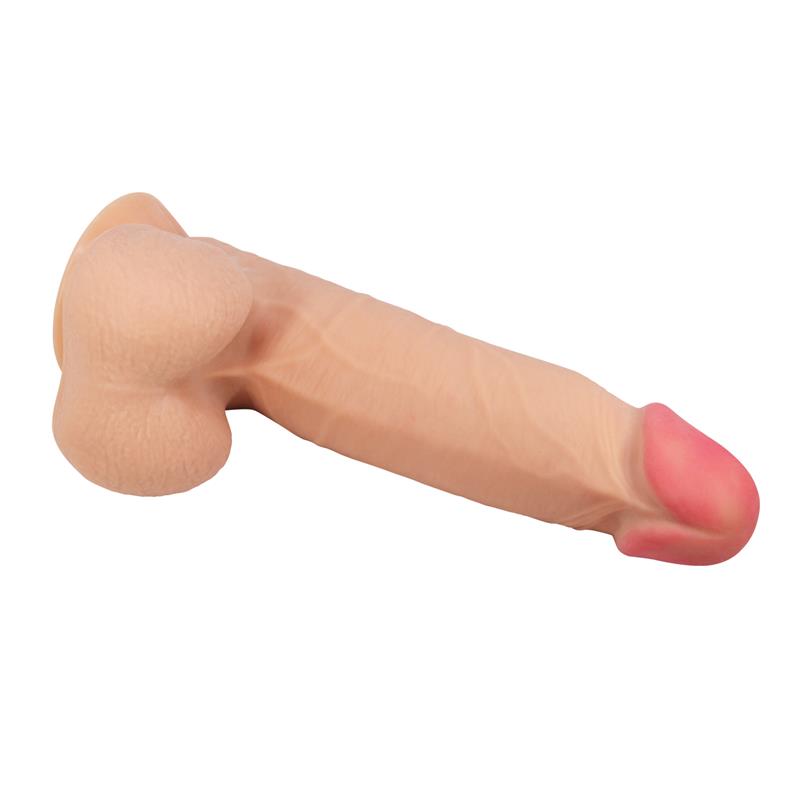 BAILE - DILDO REALISTA PIEL DESLIZANTE RETRACTIL 21.8 CM