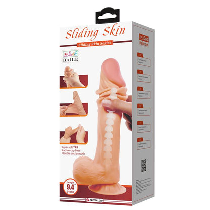 BAILE - DILDO REALISTA PIEL DESLIZANTE RETRACTIL 24 CM