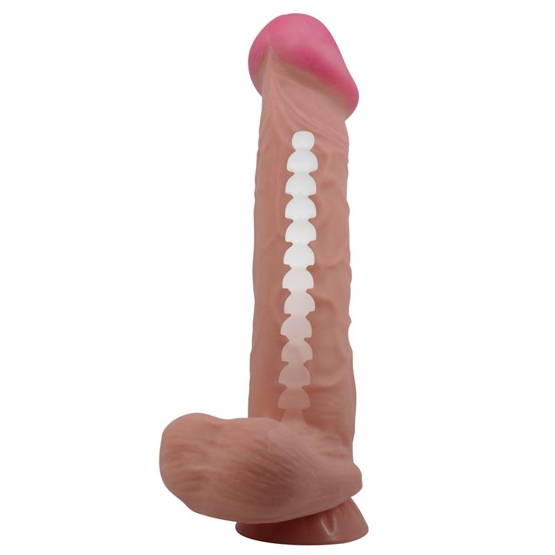 BAILE - DILDO REALISTA PIEL DESLIZANTE RETRACTIL 26 CM