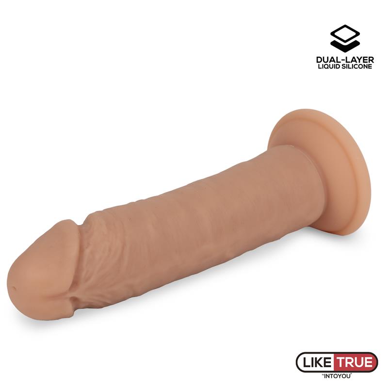 LIKETRUE - DILDO REALISTA SILICONA LÍQUIDA DUAL LAYER 8.5