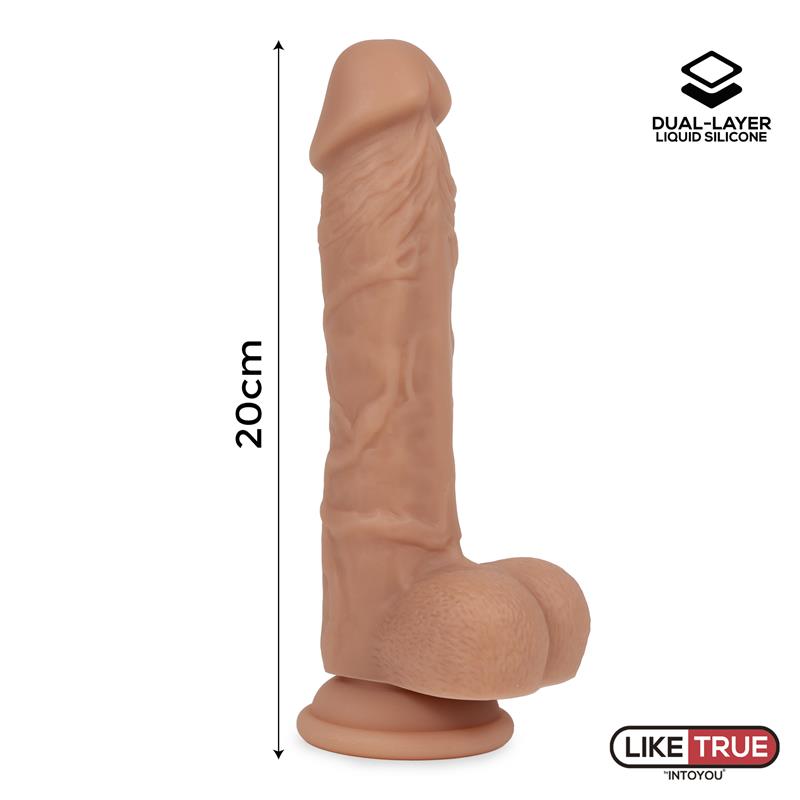 LIKETRUE - DILDO REALISTA SILICONA LÍQUIDA DUAL LAYER 8