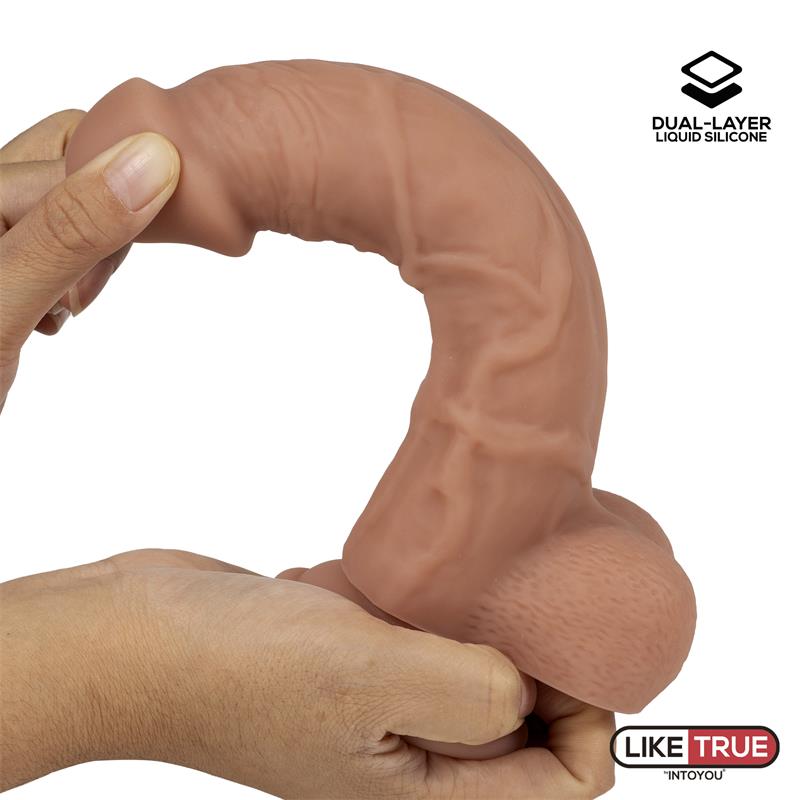 LIKETRUE - DILDO REALISTA SILICONA LÍQUIDA DUAL LAYER 8