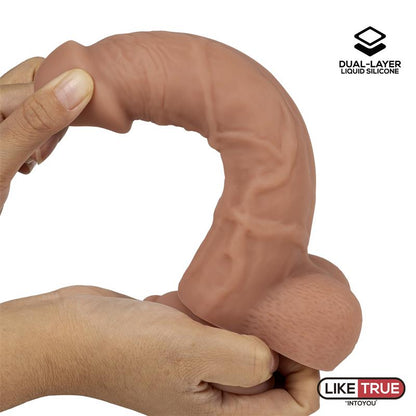 LIKETRUE - DILDO REALISTA SILICONA LÍQUIDA DUAL LAYER 8