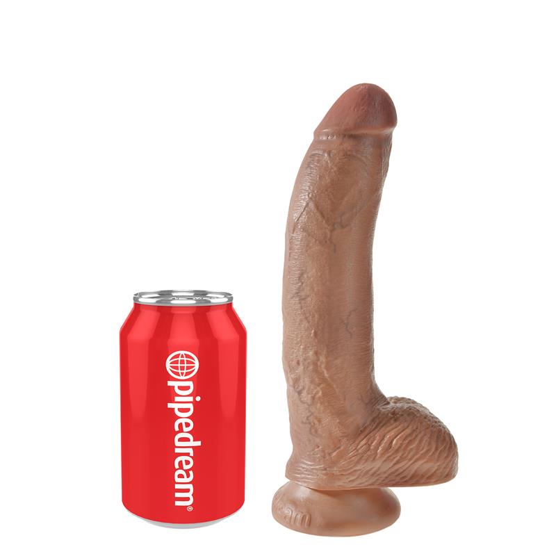 KING COCK - DILDO REASLISTA CON TESTÍCULOS 9 BRONCEADO