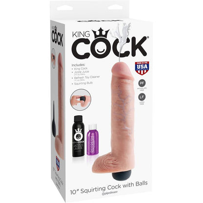 KING COCK - DILDO REASLISTA CON TESTÍCULOS CON EYACULACIÓN 10