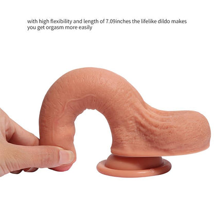 SHEQU - DILDO SILICONA DOBLE DENSIDAD AZAZEL 18 CM