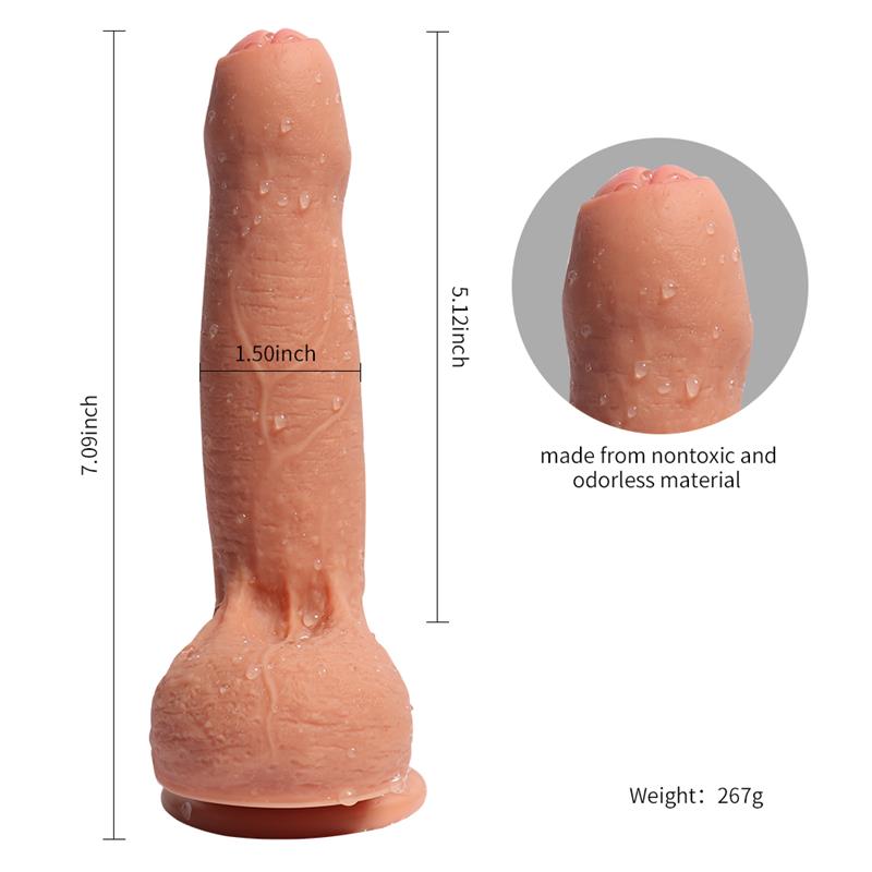 SHEQU - DILDO SILICONA DOBLE DENSIDAD AZAZEL 18 CM