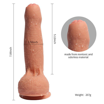SHEQU - DILDO SILICONA DOBLE DENSIDAD AZAZEL 18 CM