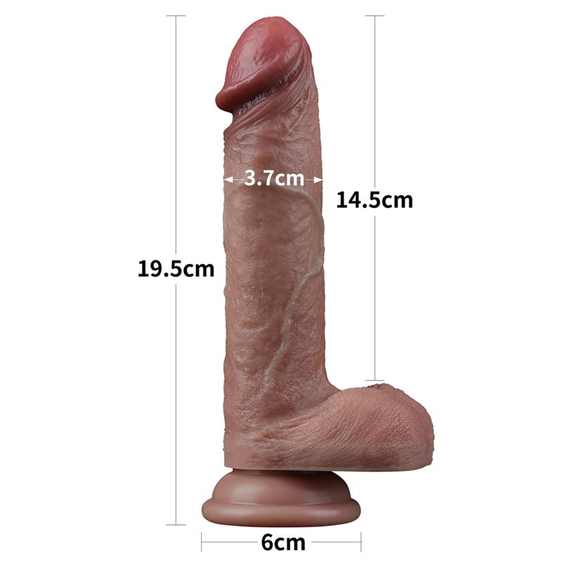 LOVETOY - DILDO SILICONA DUAL LAYER 7