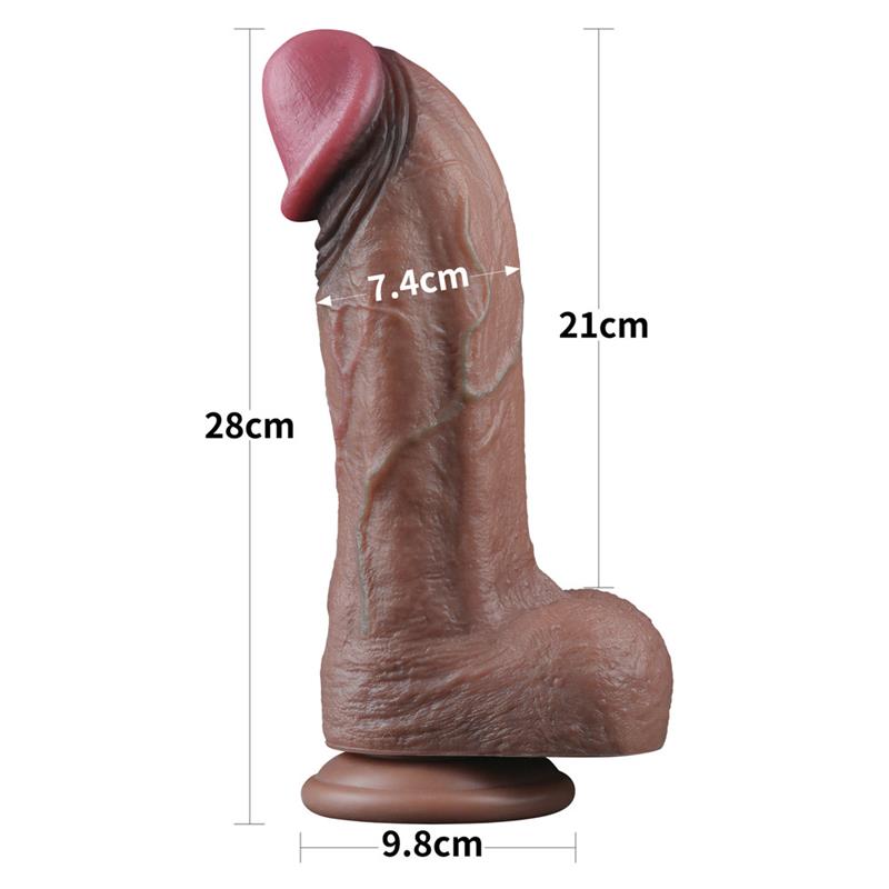 LOVETOY - DILDO SILICONA DUAL LAYERED XXL 11