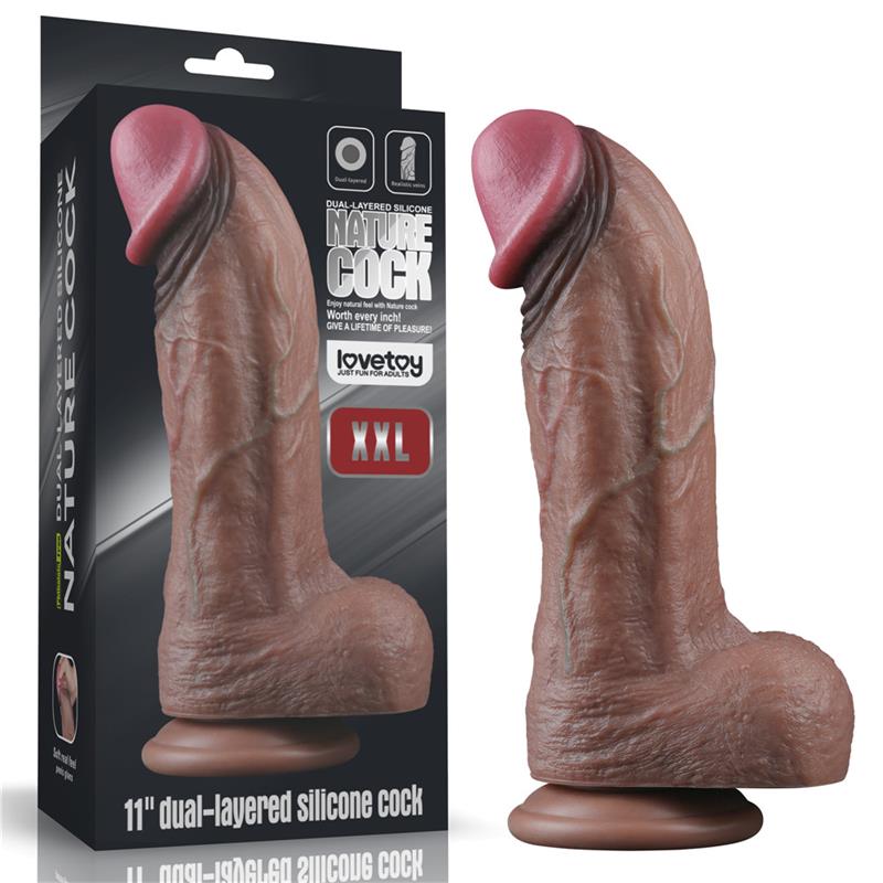 LOVETOY - DILDO SILICONA DUAL LAYERED XXL 11