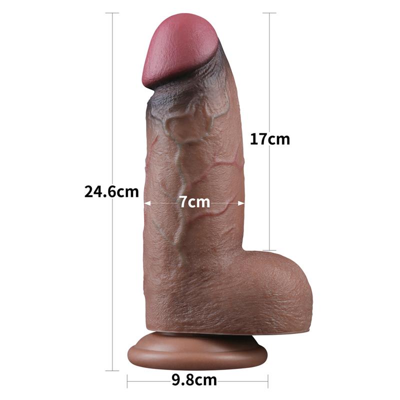 LOVETOY - DILDO SILICONA DUAL LAYERED XXL 9.5