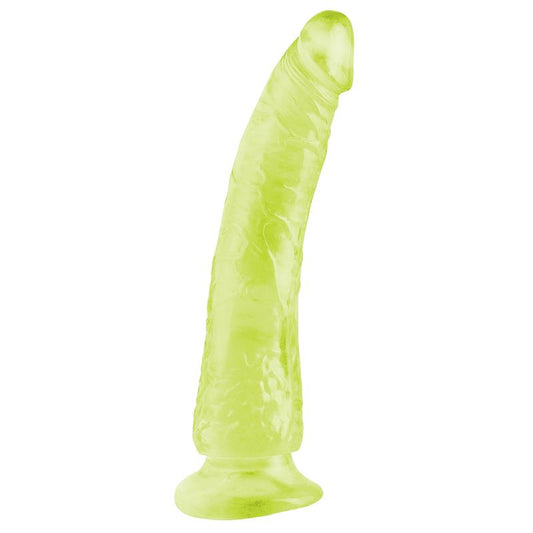 BASIX RUBBER WORKS - DILDO SLIM 17,78 CM BRILLA EN LA OSCURIDAD