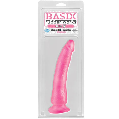 BASIX RUBBER WORKS - DILDO SLIM 17,78 CM ROSA