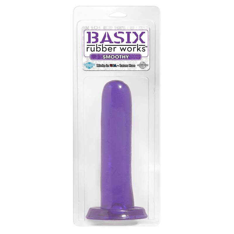 BASIX RUBBER WORKS - DILDO SMOOTHY 14 CM PÚRPURA