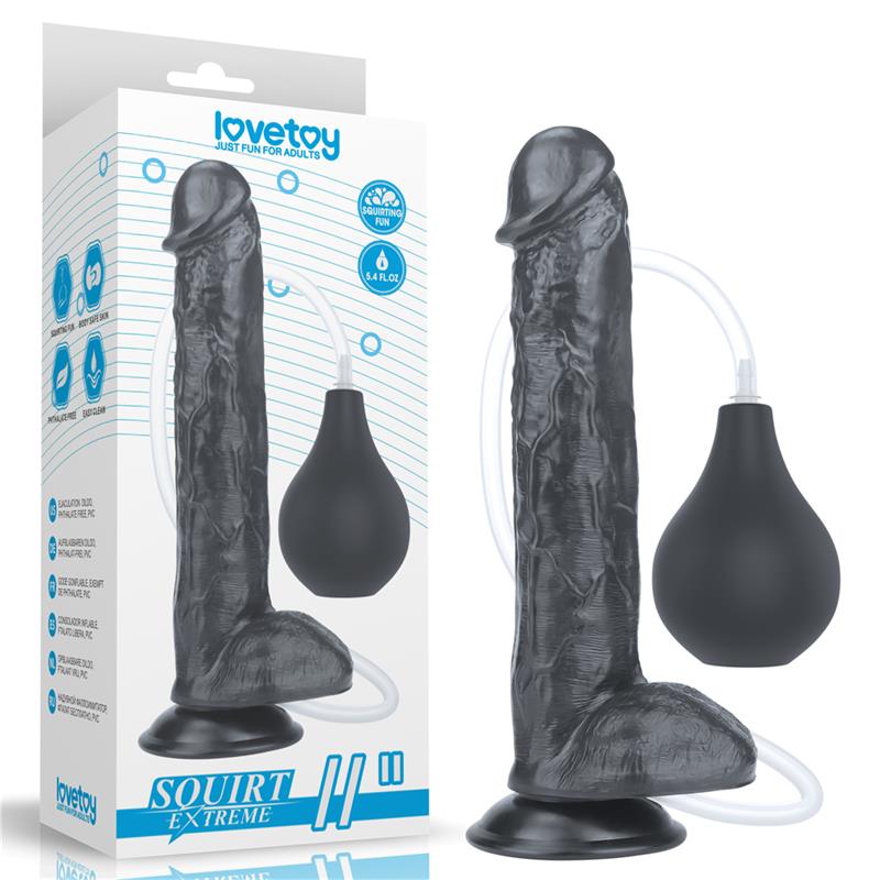 LOVETOY - DILDO SQUIRTING 11 NEGRO
