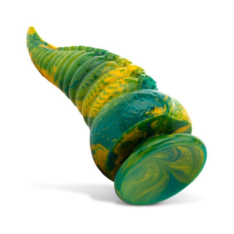 MYTHICAL MATES - DILDO TENTACLE DELIGHT VERDE Y AMARILLO 22.4 CM - 8.8