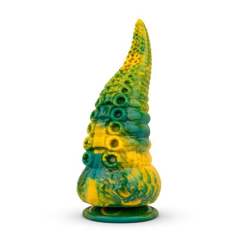 MYTHICAL MATES - DILDO TENTACLE DELIGHT VERDE Y AMARILLO 22.4 CM - 8.8