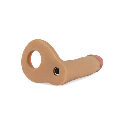 LOVETOY - DILDO THE ULTRA SOFT DOUBLE CON VIBRACIÓN 5.8 NATURAL