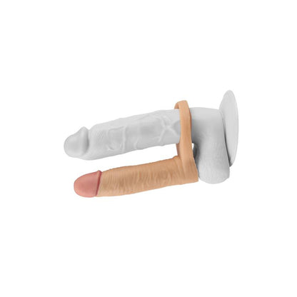 LOVETOY - DILDO THE ULTRA SOFT DOUBLE CON VIBRACIÓN 5.8 NATURAL