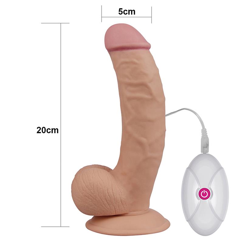 LOVETOY - DILDO THE ULTRA SOFT DUDE CON VIBRACIÓN 7.5 NATURAL