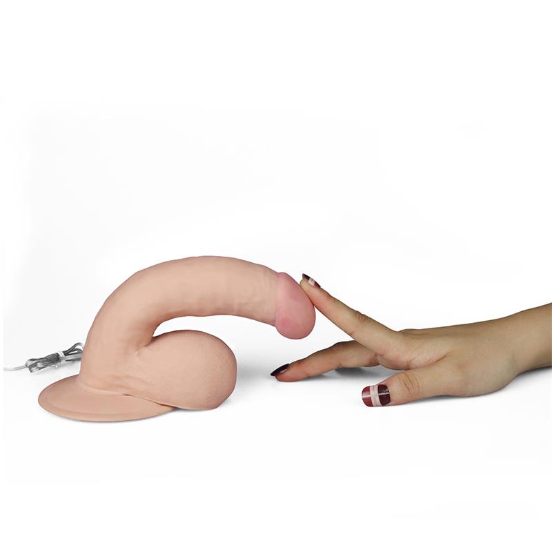 LOVETOY - DILDO THE ULTRA SOFT DUDE CON VIBRACIÓN 7.5 NATURAL