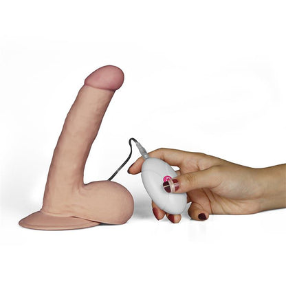 LOVETOY - DILDO THE ULTRA SOFT DUDE CON VIBRACIÓN 7.5 NATURAL