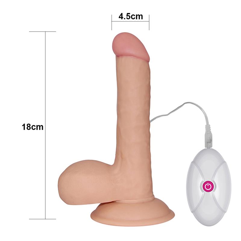 LOVETOY - DILDO THE ULTRA SOFT DUDE CON VIBRACIÓN 7.5 NATURAL