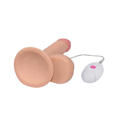 LOVETOY - DILDO THE ULTRA SOFT DUDE CON VIBRACIÓN 7.5 NATURAL