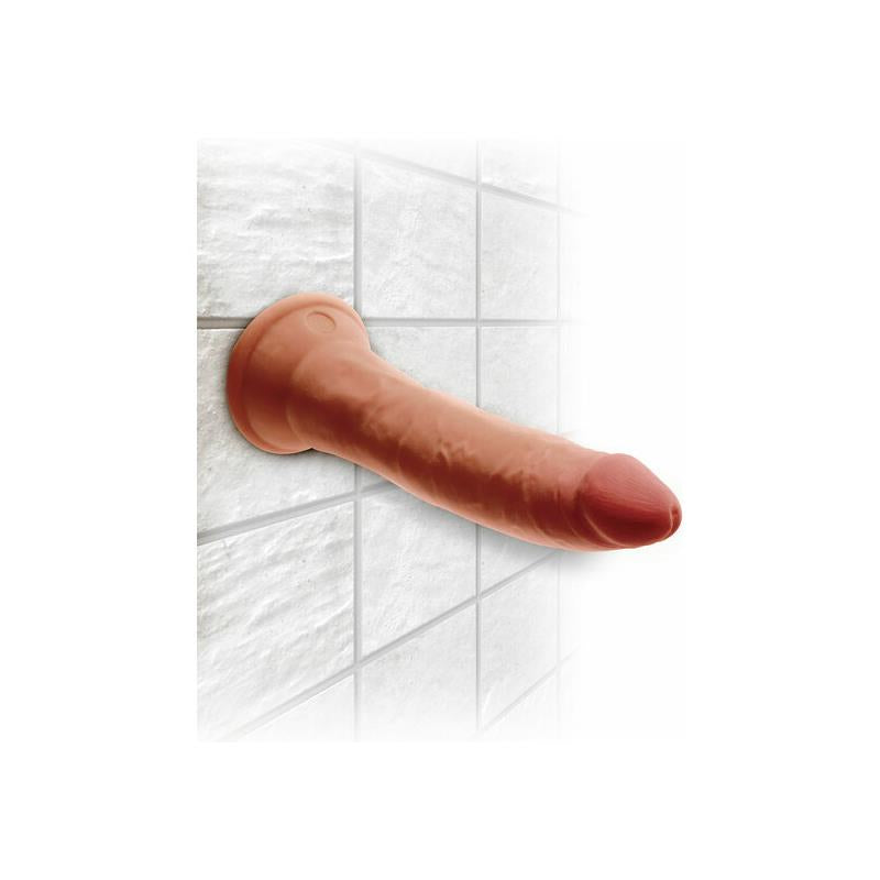 KING COCK - DILDO TRIPLE DENSIDAD 7 CARAMELO