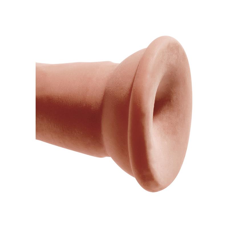 KING COCK - DILDO TRIPLE DENSIDAD 7 CARAMELO