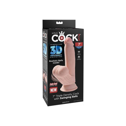 KING COCK - DILDO TRIPLE DENSIDAD TESTÍCULOS OSCILANTES 7