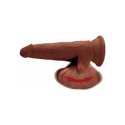 KING COCK - DILDO TRIPLE DENSIDAD TESTÍCULOS OSCILANTES 8 CARAMELO