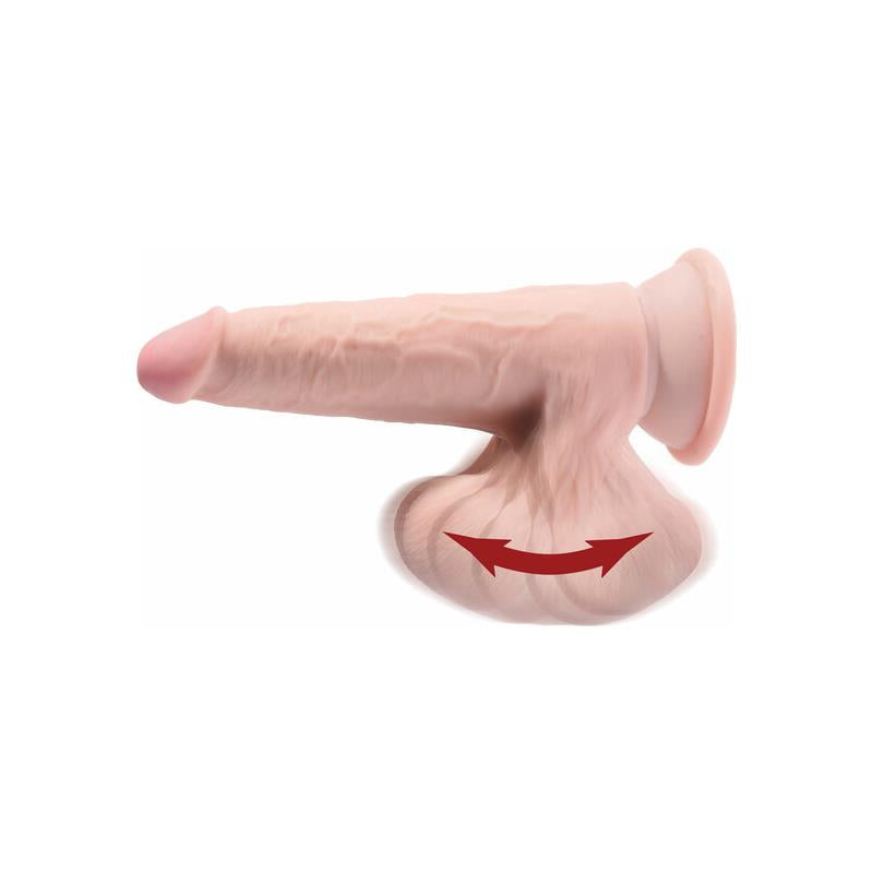 KING COCK - DILDO TRIPLE DENSIDAD TESTICULOS OSCILANTES 8
