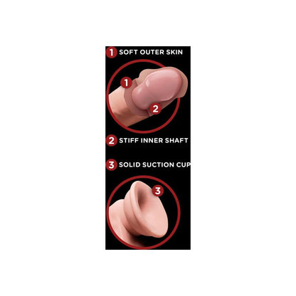 KING COCK - DILDO TRIPLE DENSIDAD TESTICULOS OSCILANTES 8