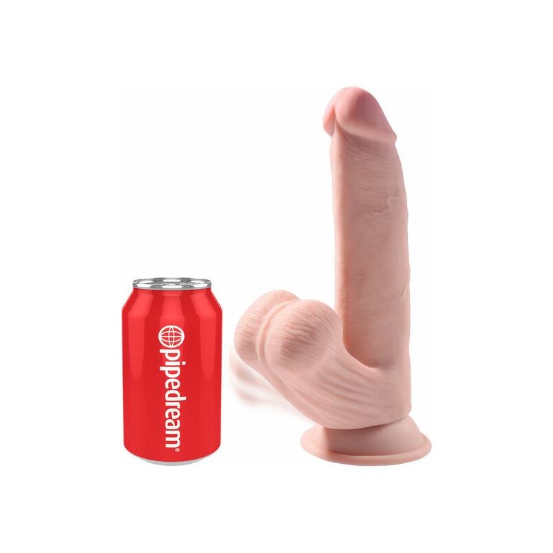 KING COCK - DILDO TRIPLE DENSIDAD TESTICULOS OSCILANTES 8