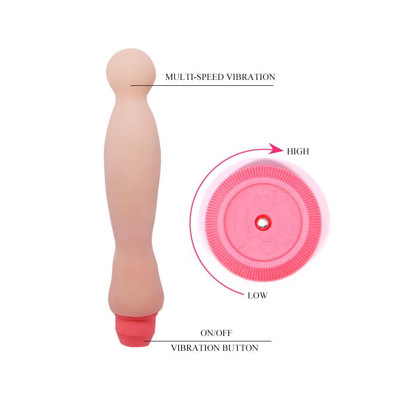 BAILE - DILDO VIBRADOR COLOR NATURAL 22 CM