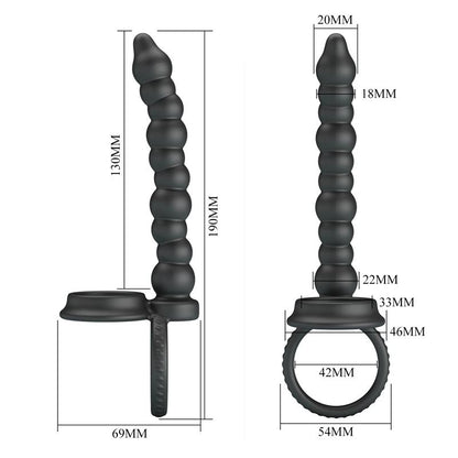 PRETTYLOVE - DILLION CADENA ANAL CON ANILLO PARA EL PENE